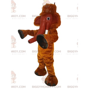 Traje de mascote de mamute marrom BIGGYMONKEY™. traje de mamute