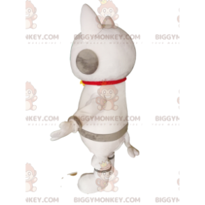 Disfraz de mascota de gato blanco BIGGYMONKEY™ con auriculares.