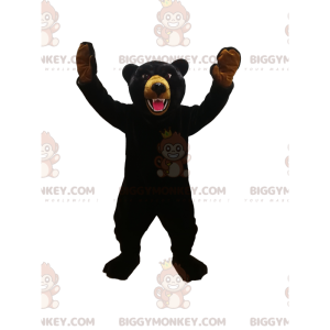 Fierce Black Bear BIGGYMONKEY™ Mascot Costume. black bear