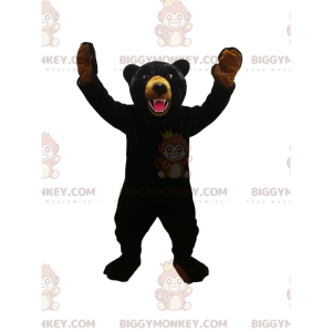 Kostým divoký černý medvěd BIGGYMONKEY™ maskot. kostým černého