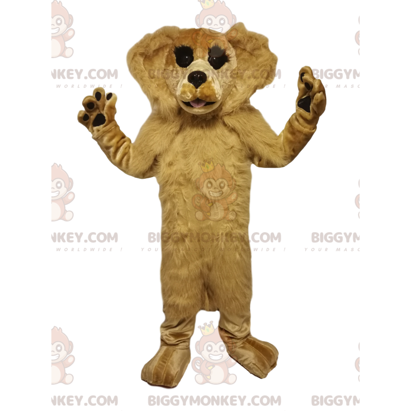 Brauner Hund BIGGYMONKEY™ Maskottchen-Kostüm. Beiges