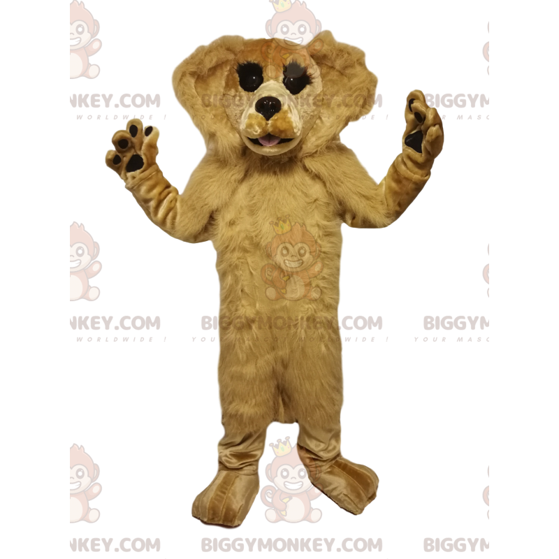 Costume da mascotte BIGGYMONKEY™ per cane marrone chiaro.