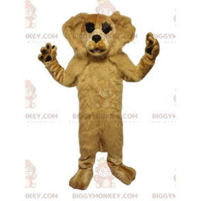 Brauner Hund BIGGYMONKEY™ Maskottchen-Kostüm. Beiges