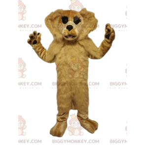 Tan Dog BIGGYMONKEY™ Mascot Costume. beige dog costume –