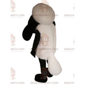 Costume de mascotte BIGGYMONKEY™ de mouton noir et blanc.