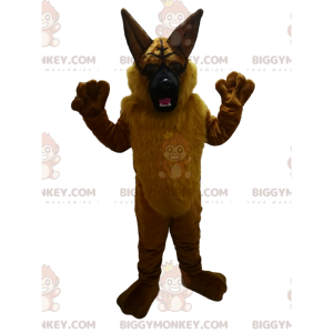 Traje de mascote marrom de pastor alemão BIGGYMONKEY™. fantasia