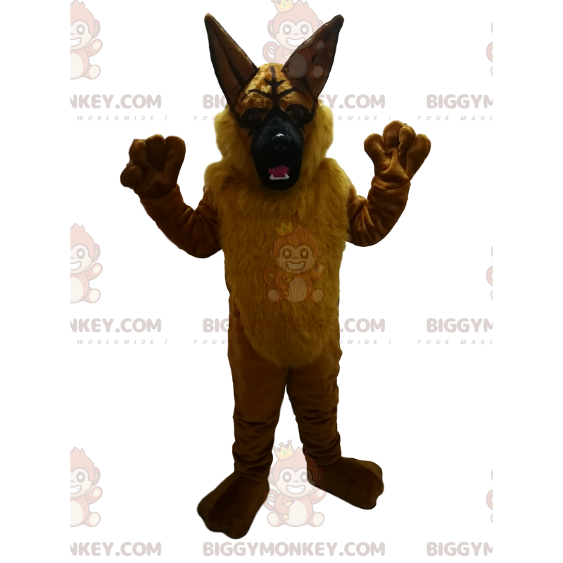 Brauner Deutscher Schäferhund BIGGYMONKEY™ Maskottchen Kostüm.