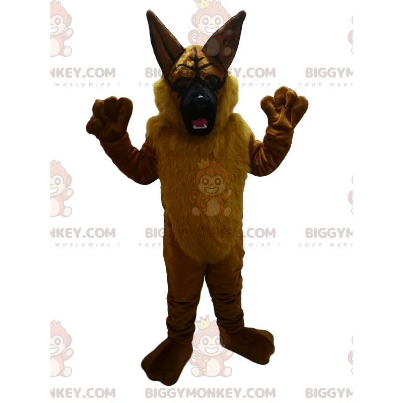 Brown German Shepherd BIGGYMONKEY™ Mascot Costume. german