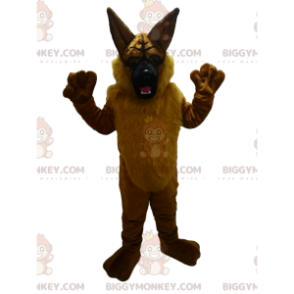 Brauner Deutscher Schäferhund BIGGYMONKEY™ Maskottchen Kostüm.