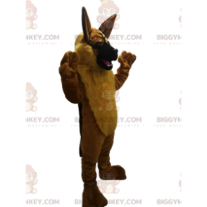 Brown German Shepherd BIGGYMONKEY™ Mascot Costume. german