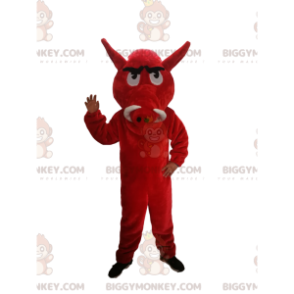 BIGGYMONKEY™ Mascot Costume Red Boar With Big Ears –