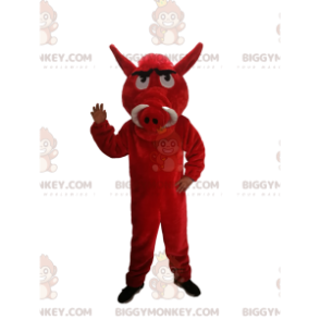 Disfraz de mascota BIGGYMONKEY™ Jabalí rojo con orejas grandes