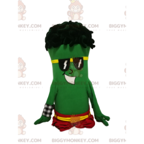 Kostým zeleného maskota BIGGYMONKEY™ s rasty – Biggymonkey.com