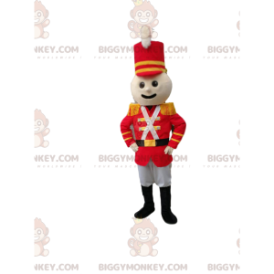 BIGGYMONKEY™ costume da mascotte di soldato in abito rosso.