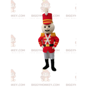 BIGGYMONKEY™ maskotkostume af soldat i rødt outfit. soldat