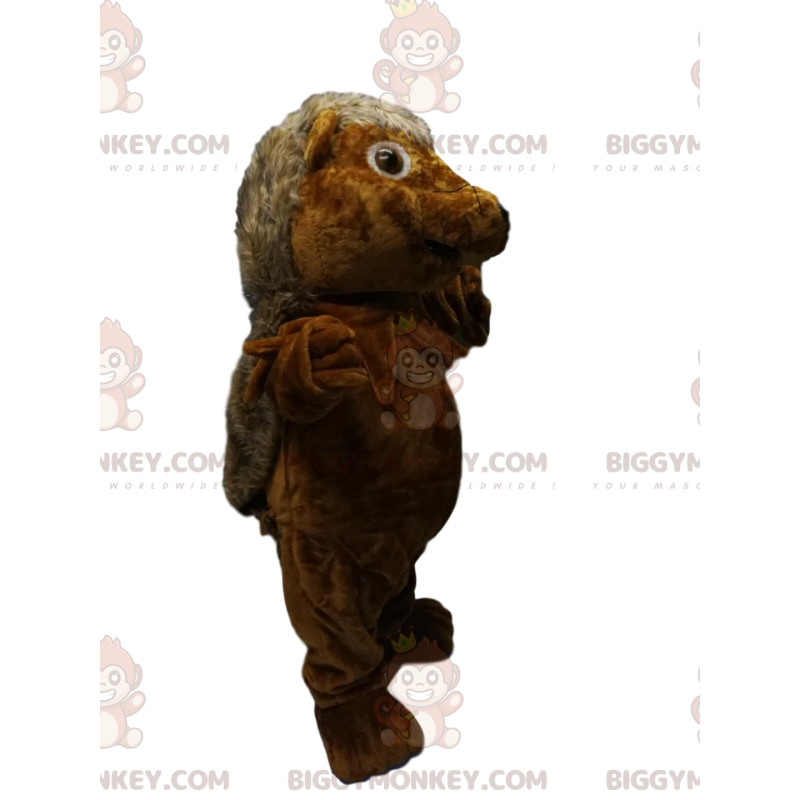Roztomilý kostým maskota hnědého ježka BIGGYMONKEY™. kostým