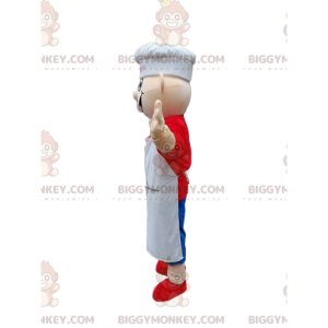 Disfraz de mascota Chef BIGGYMONKEY™ con delantal blanco y