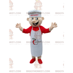 Costume da mascotte da chef BIGGYMONKEY™ con grembiule bianco e