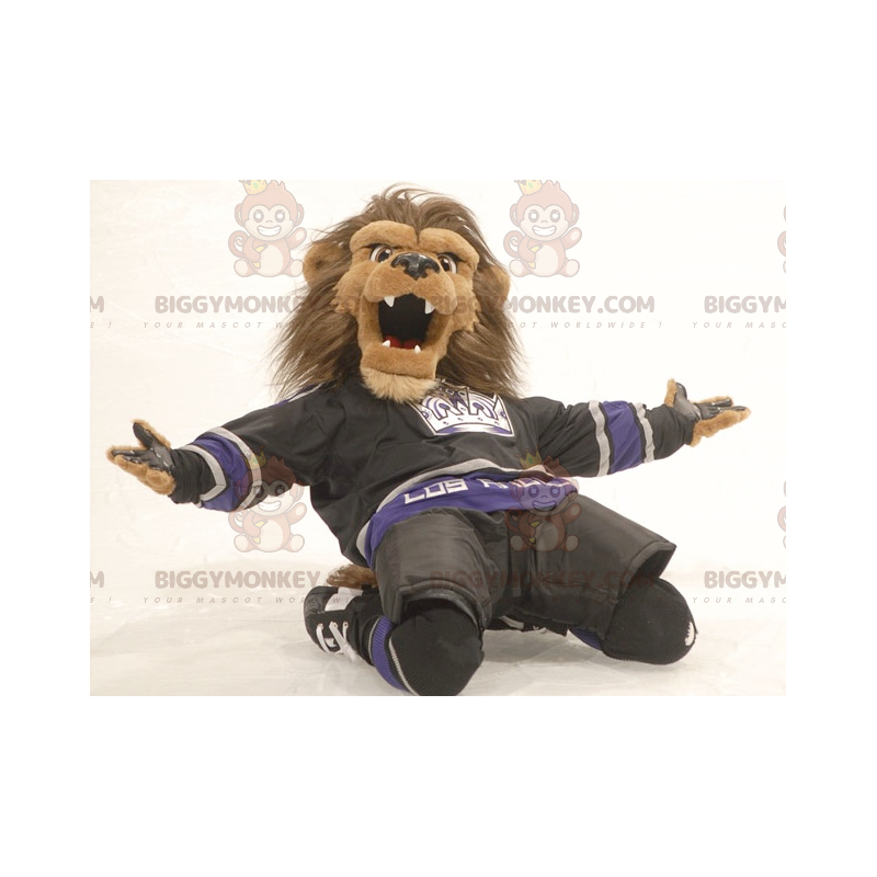 Purchase Brown lion mascot in sportswear in Lion mascots Color