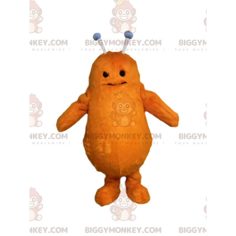 Oranje Alien BIGGYMONKEY™ mascottekostuum met antennes. -