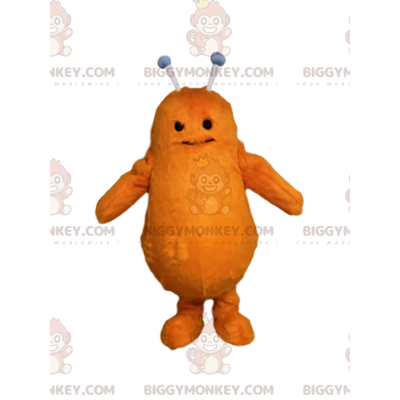 Traje de mascote de Alien BIGGYMONKEY™ laranja com antenas. –