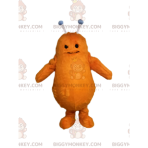 Orange Alien BIGGYMONKEY™ Mascot Costume with Antennae. -