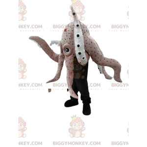 BIGGYMONKEY™ Gigantisch grijs octopus-mascottekostuum. octopus