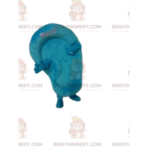 Fato de mascote BIGGYMONKEY™ para piscina rasa azul. fantasia