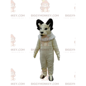 Costume de mascotte BIGGYMONKEY™ de bouc blanc majestueux.