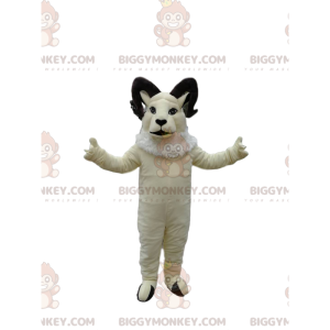 Costume de mascotte BIGGYMONKEY™ de bouc blanc majestueux.