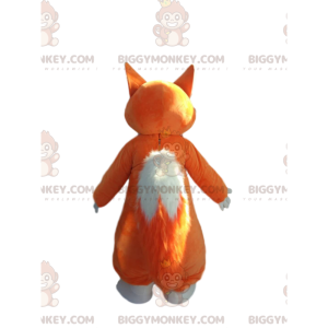 Disfraz de mascota BIGGYMONKEY™ de zorro naranja y blanco.