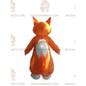 Fantasia de mascote BIGGYMONKEY™ de raposa laranja e branca.