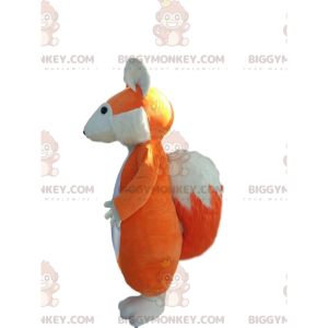 Oranje en witte vos BIGGYMONKEY™ mascottekostuum. vos kostuum -