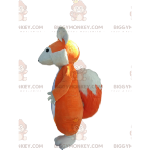 Costume de mascotte BIGGYMONKEY™ de renard orange et blanc.
