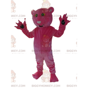 Στολή μασκότ Fuchsia Panther BIGGYMONKEY™. στολή πάνθηρα -