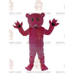 Kostým fuchsiového pantera BIGGYMONKEY™ maskota. kostým pantera