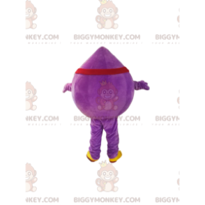 Costume de mascotte BIGGYMONKEY™ de goutte violette avec un
