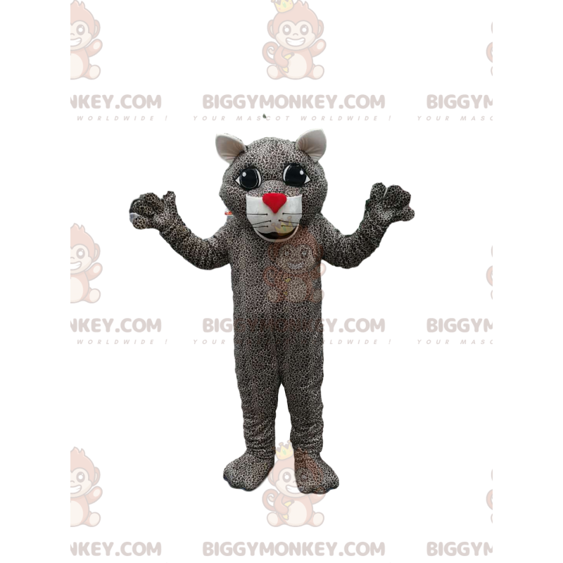 Costume de mascotte BIGGYMONKEY™ de léopard avec un museau