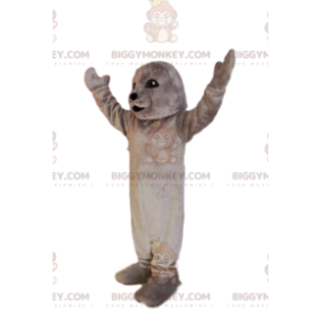 Gray Seal BIGGYMONKEY™ Mascot Costume. seal costume –