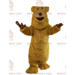 Sehr fröhliches Braunbär BIGGYMONKEY™ Maskottchen-Kostüm.