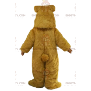 Sehr fröhliches Braunbär BIGGYMONKEY™ Maskottchen-Kostüm.