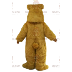 Sehr fröhliches Braunbär BIGGYMONKEY™ Maskottchen-Kostüm.