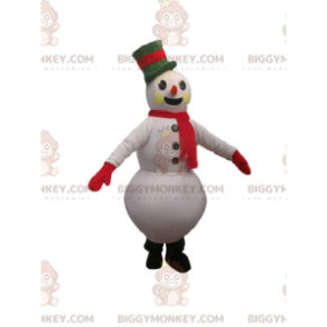 Costume de mascotte BIGGYMONKEY™ de bonhomme de neige avec un