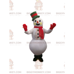 Costume de mascotte BIGGYMONKEY™ de bonhomme de neige avec un