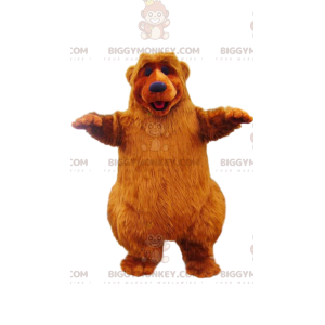 Disfraz de mascota Super Happy Brown Bear BIGGYMONKEY™. disfraz