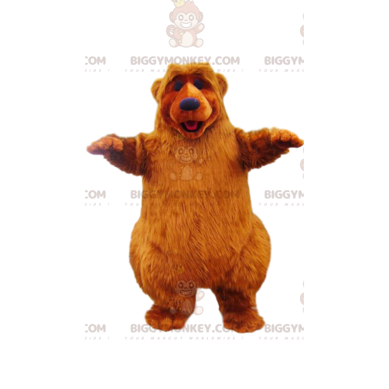 Super Happy Brown Bear BIGGYMONKEY™ Mascot Costume. bear