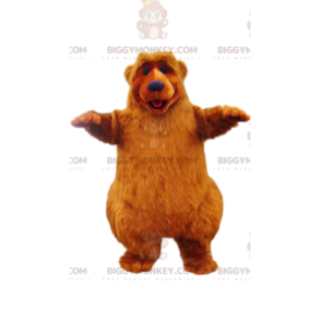 Super Happy Brown Bear BIGGYMONKEY™ Mascot Costume. bear