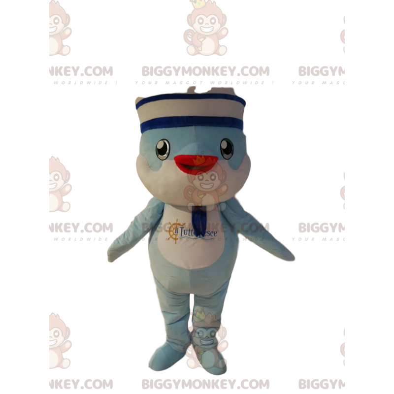 Costume de mascotte BIGGYMONKEY™ d'oiseau en tenue de marin.