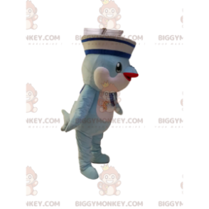 BIGGYMONKEY™ mascot costume of bird in sailor outfit. bird