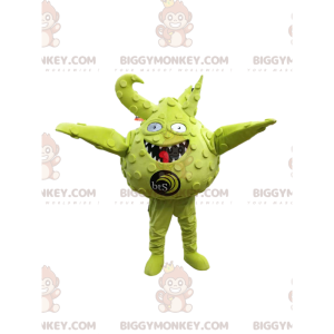 Kostým malého kulatého zeleného monstra BIGGYMONKEY™ maskota.